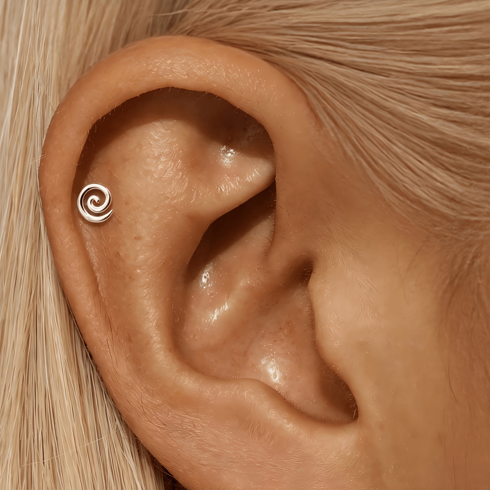 Women's 925 Silver Spiral Stud Earrings — Minimalist Fine Jewellery